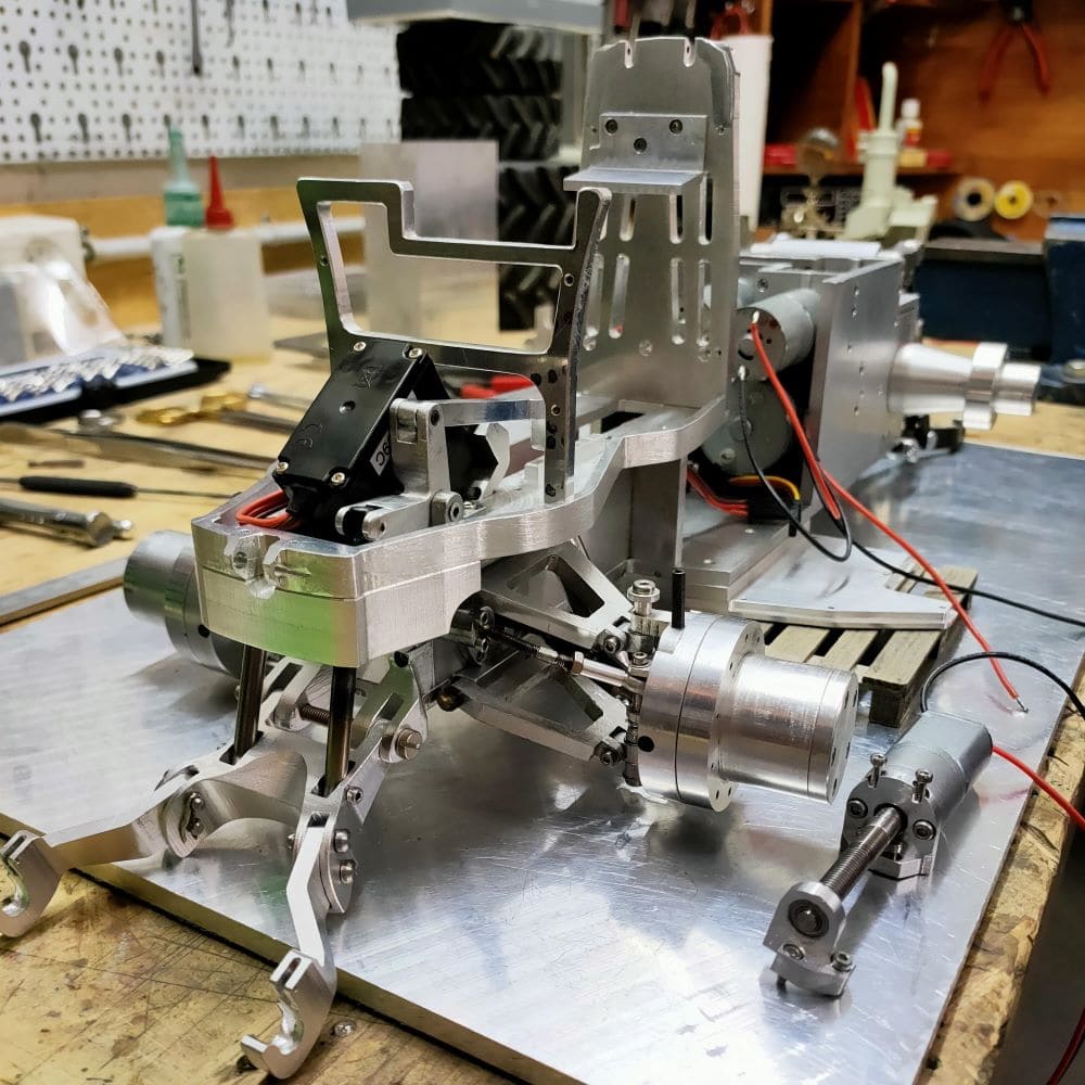 Examine the tractor's interior during construction